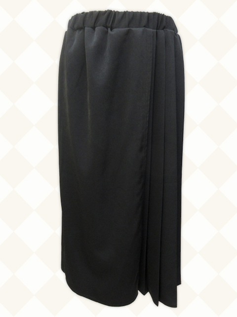 ＜Tasha ruby /ターシャルビー＞左プリーツの巻きスカート風デザインが女らしいスカーチョです。(撮影サイズ:F2)