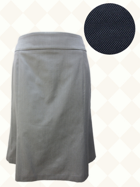 ＜KEITH /キース＞清涼感あるオックス素材を使用したセミフレアスカートです。(撮影サイズ：44)