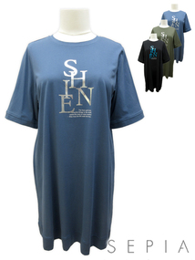 箔プリントロングTシャツ