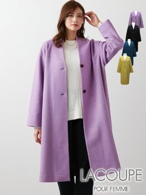 LACOUPE ウーレンインノーカラーコート