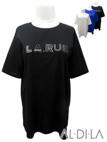 AL・DI・LA 刺繍レタリングロングTシャツ