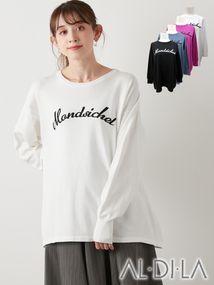 ロゴ刺繍ニット