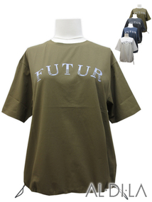 AL・DI・LA 裾ドロストFUTURロゴTシャツ
