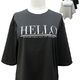 ＜AL・DI・LA /アル・ディ・ラ＞シンプルなロゴプリントが大人らしい七分袖Tシャツです。(撮影サイズ：F)
